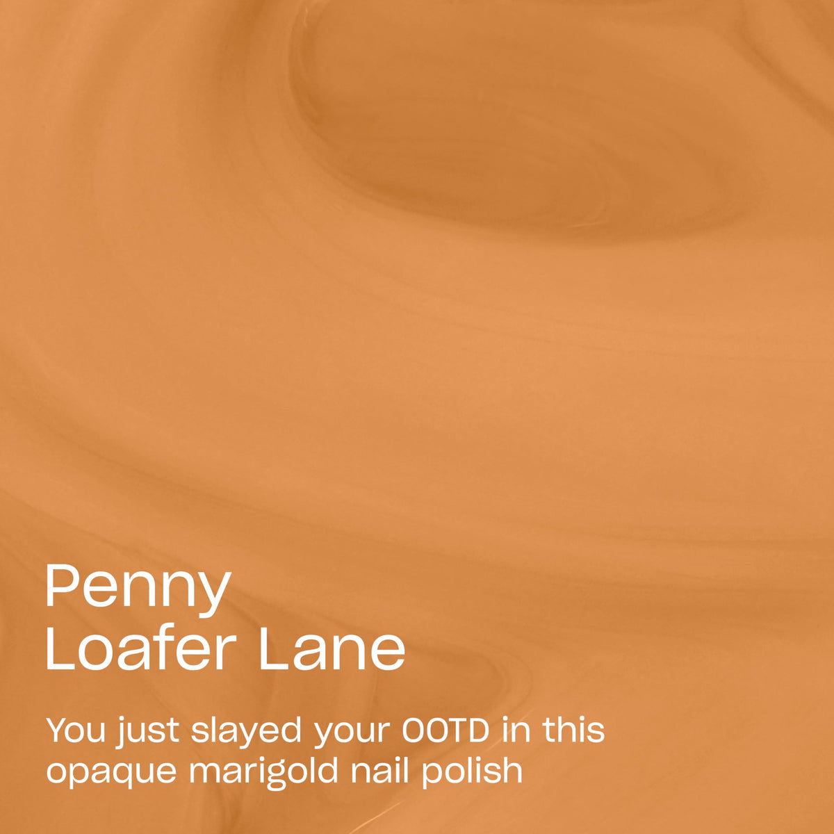 OPI Nail Lacquer Penny Loafer Lane marigold nail polish bottle side view