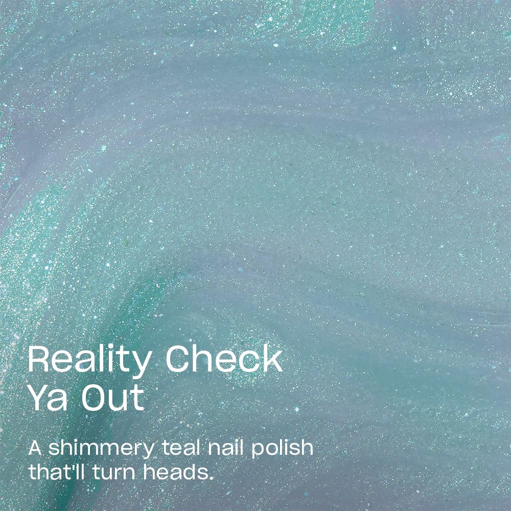 OPI Nail Lacquer Reality Check Ya Out on nails with shimmer finish