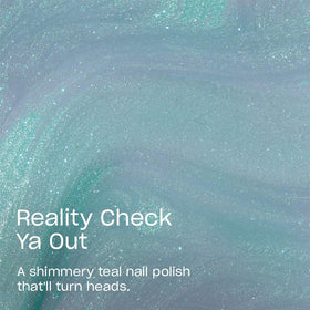 OPI Nail Lacquer Reality Check Ya Out on nails with shimmer finish