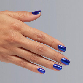 OPI Nail Lacquer Scorpio Seduction dark blue shimmer bottle side view