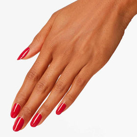 OPI Nail Lacquer So Hot It Berns dark red crème packaging