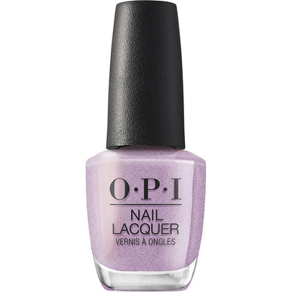 OPI Nail Lacquer Suga Cookie sheer purple glitter bottle front view