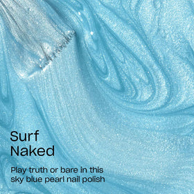 OPI Nail Lacquer Surf Naked applied on nails