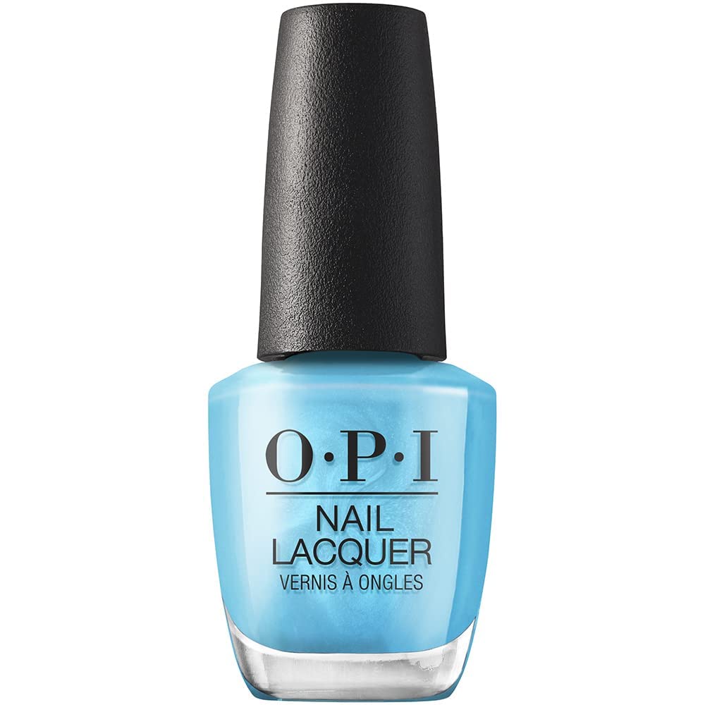 OPI Nail Lacquer Surf Naked sheer pearl blue polish front view