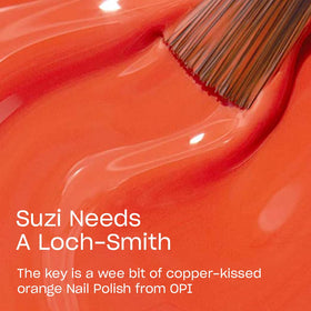 OPI Nail Lacquer Suzi Needs a Loch-smith bottle with pro-wide brush