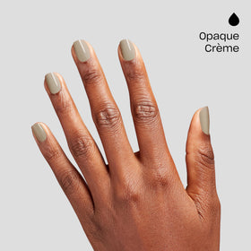 OPI Nail Lacquer Suzi’s Pager dark gray polish on nails
