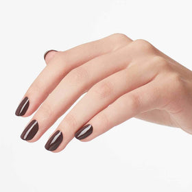 OPI Nail Lacquer That's What Friends are Thor dark brown polish on nails