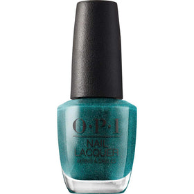 OPI Nail Lacquer This Color's Making Waves dark green shimmer front view