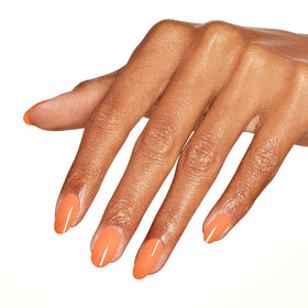OPI Nail Lacquer Trading Paint nail polish in a vibrant orange shade