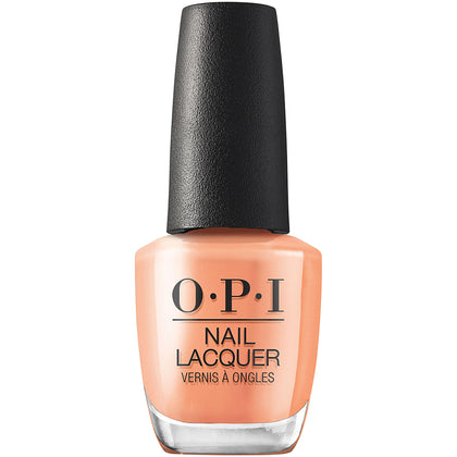 OPI Nail Lacquer Trading Paint opaque light orange crème nail polish front view