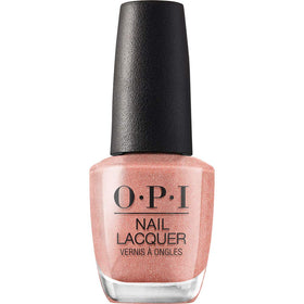OPI Nail Lacquer Worth a Pretty Penne soft brown shimmer bottle front view