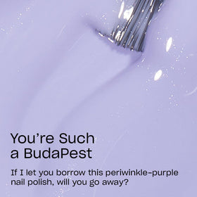 OPI Nail Lacquer You're Such a BudaPest soft purple brush close-up