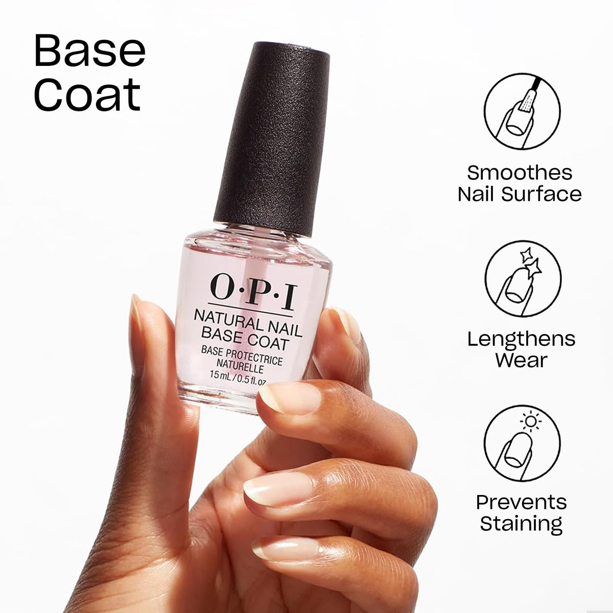 OPI Natural Nail Base Coat brush close-up