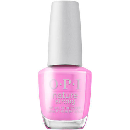 OPI Nature Strong Emflowered bright pink nail polish front view