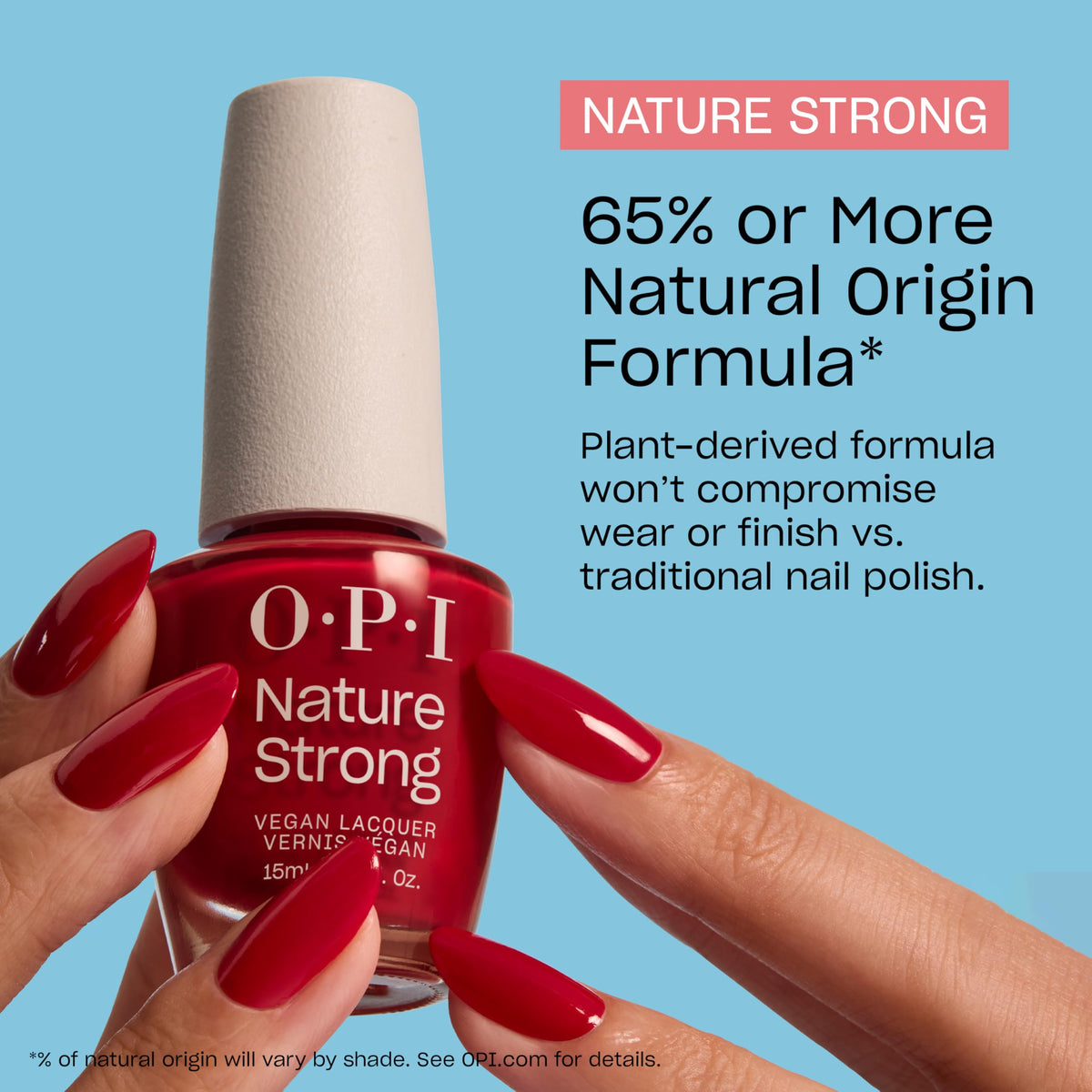 OPI Nature Strong packaging made from recycled materials