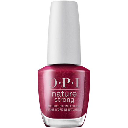 OPI Nature Strong Raisin Your Voice dark red crème nail polish front view