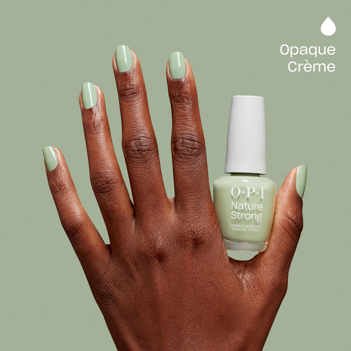 OPI Nature Strong Sage It for Later polish with brush detail