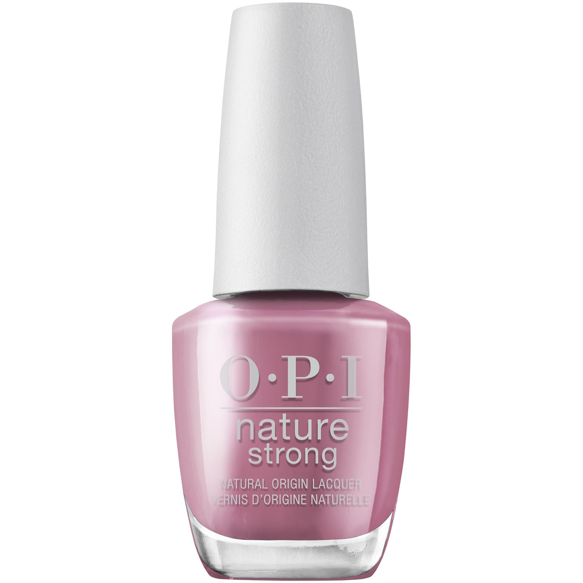 OPI Nature Strong Simply Radishing dark pink nail polish front view
