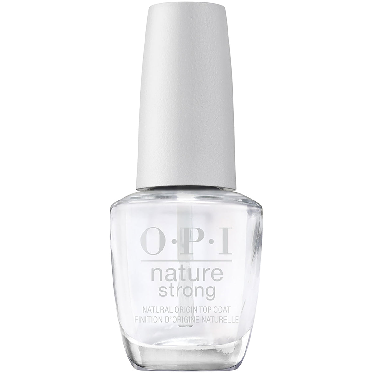 OPI Nature Strong Top Coat front view with natural origin label