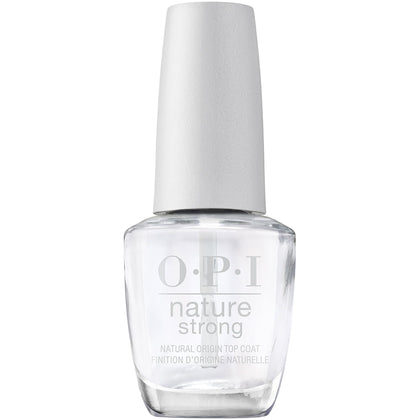OPI Nature Strong Top Coat front view with natural origin label