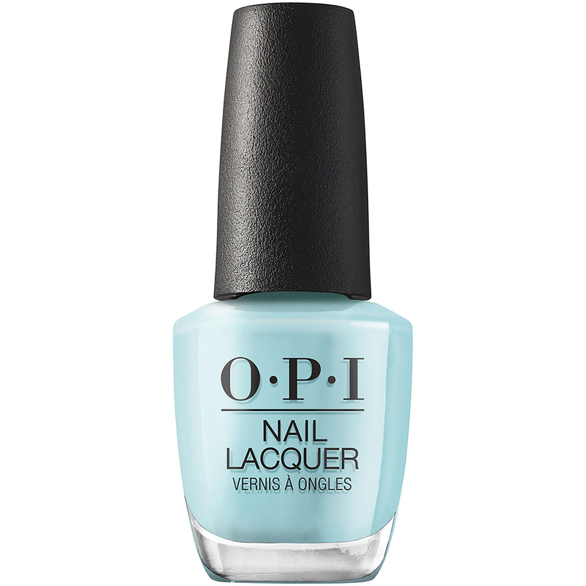 OPI NFTease Me bright blue crème nail polish front view