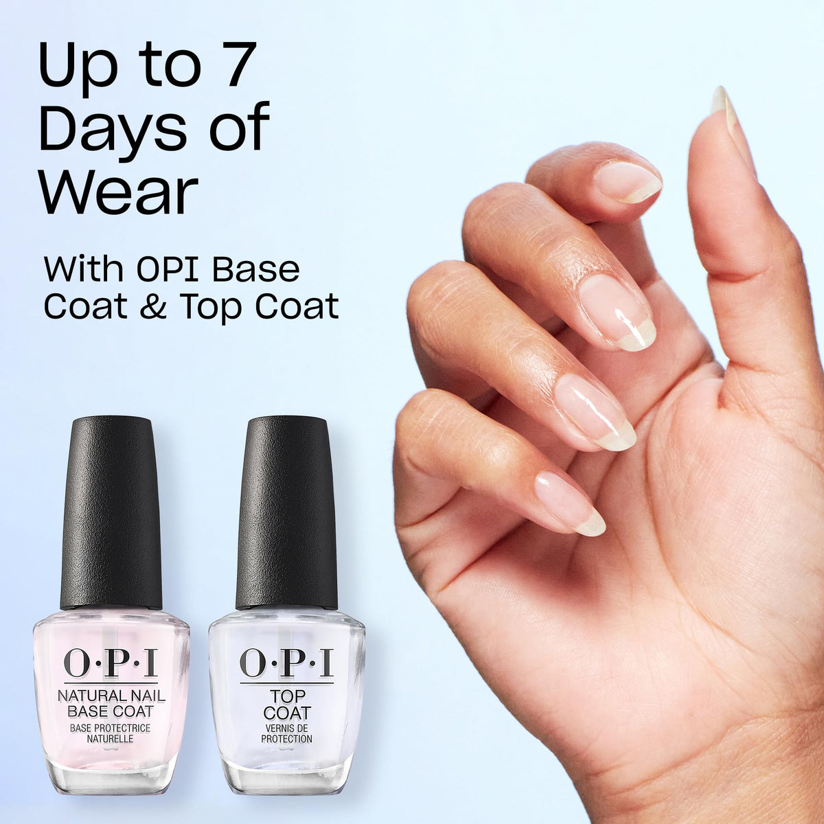 OPI NFTease Me nail polish applied on nails with shine
