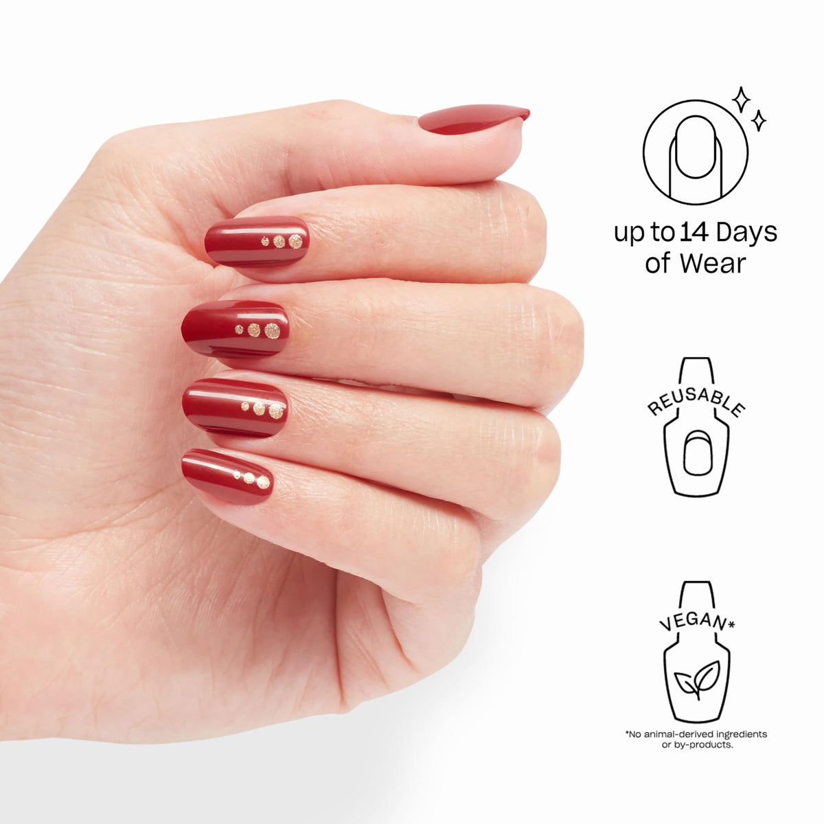 OPI On Point Big Candy Apple Red Press On Nails packaging