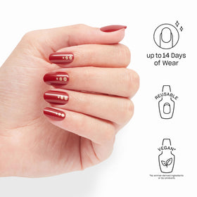 OPI On Point Big Candy Apple Red Press On Nails packaging