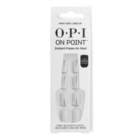 OPI On Point Hawt Date Lined Up press on nails front view