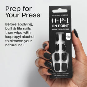 OPI On Point Little Black Onyx Dress nails with nail glue included