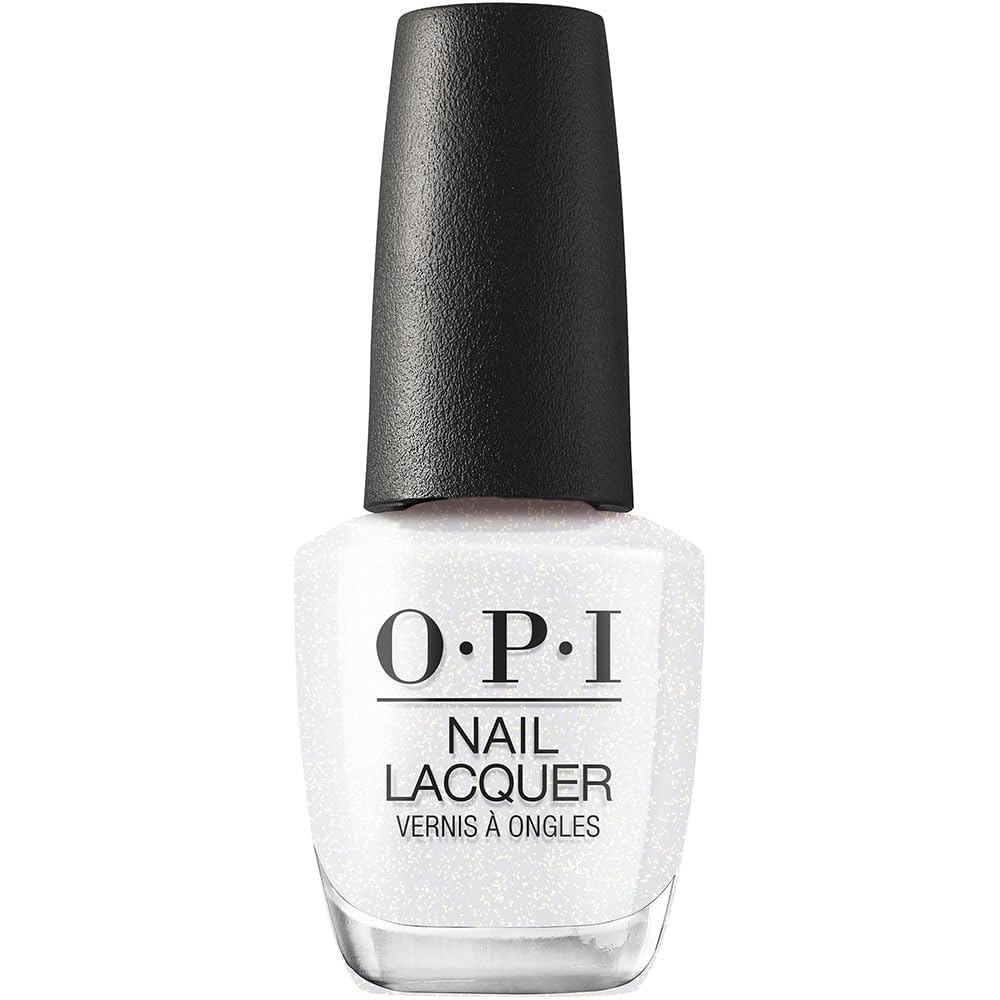 OPI Snatch'd Silver Nail Lacquer front view with glitter finish