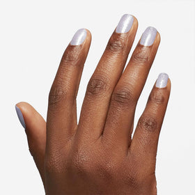 OPI Snatch'd Silver Nail Polish applied on nails