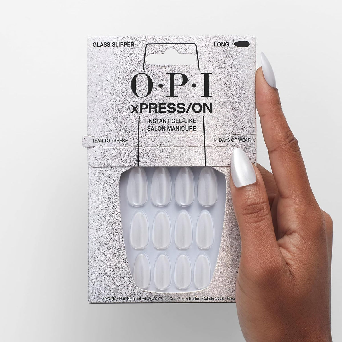 OPI xPRESS/ON Glass Slipper nails in various sizes