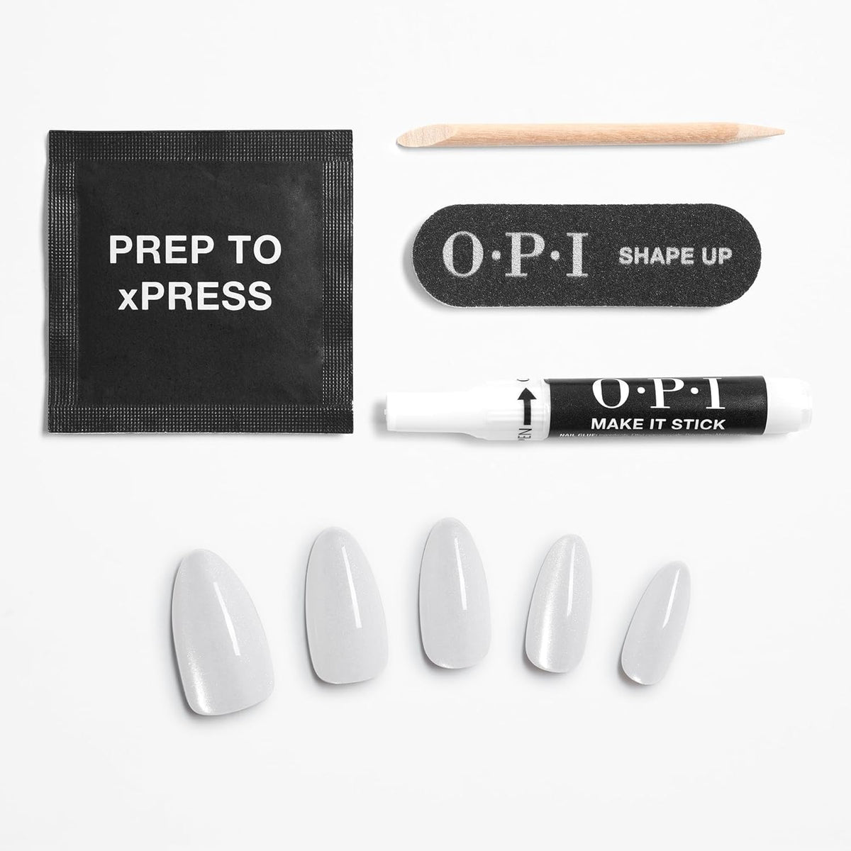 OPI xPRESS/ON Glass Slipper nails with acetone removal process