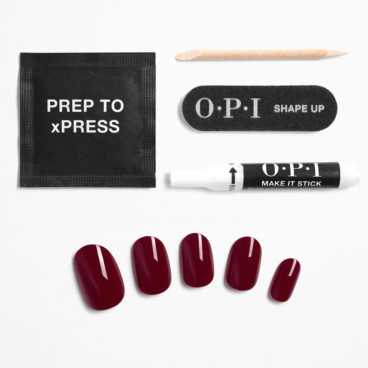 OPI xPRESS/ON Malaga Wine press on nails with nail glue