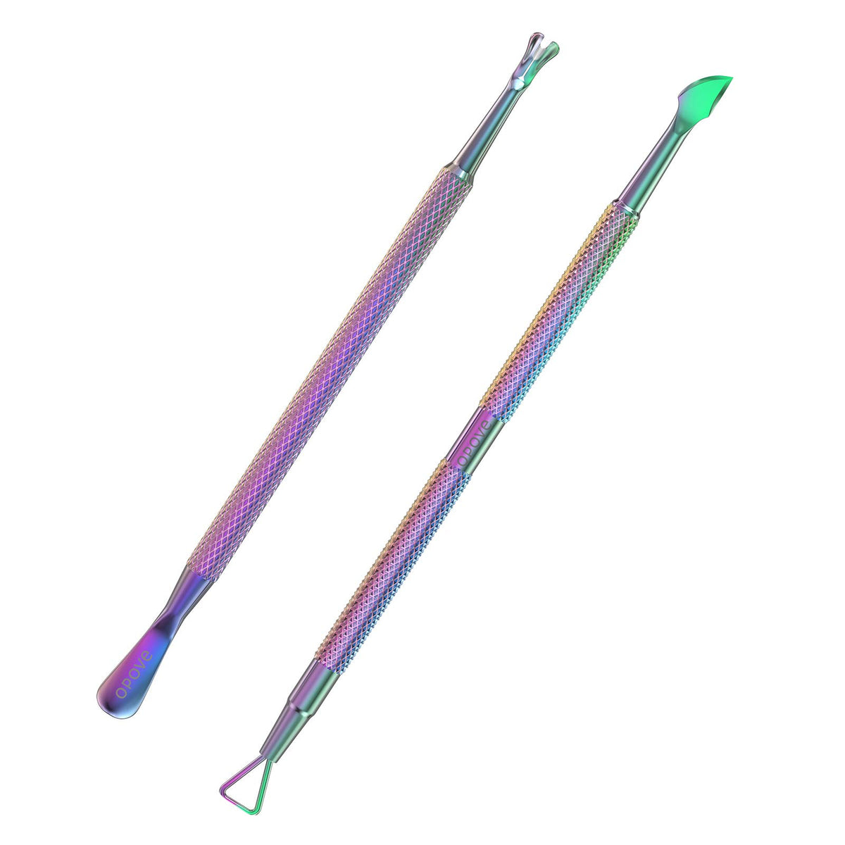 opove cuticle pusher set stainless steel front view