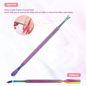 opove cuticle pusher triangle end for gel polish removal