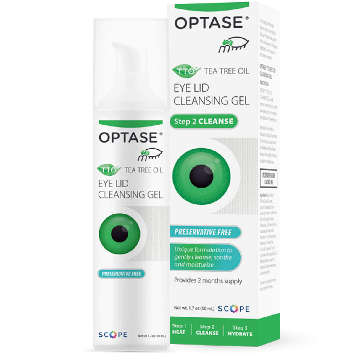 Optase Eyelid Cleansing Gel 1.7 fl oz front view