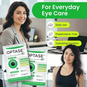 Optase Eyelid Cleansing Wipes opened showing wipe