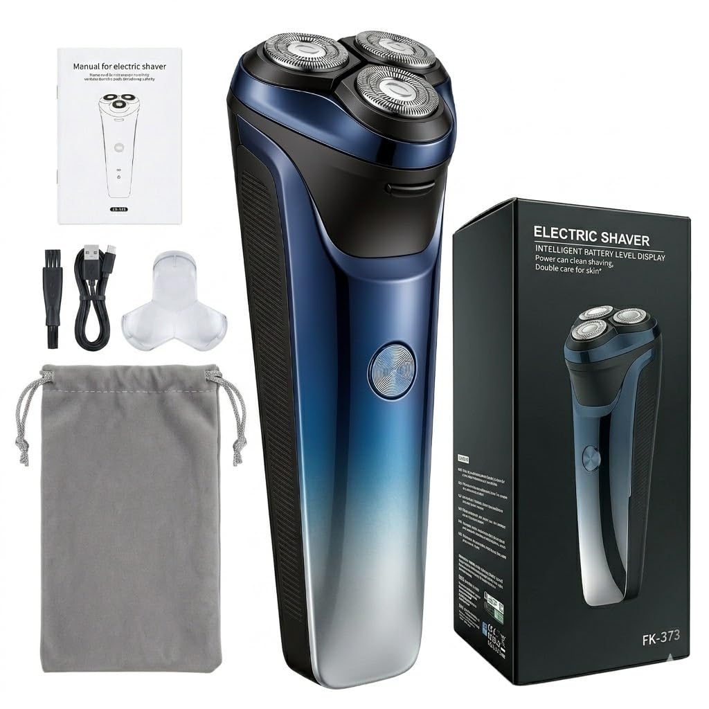 Ordele Electric Razor for Men front view, blue model