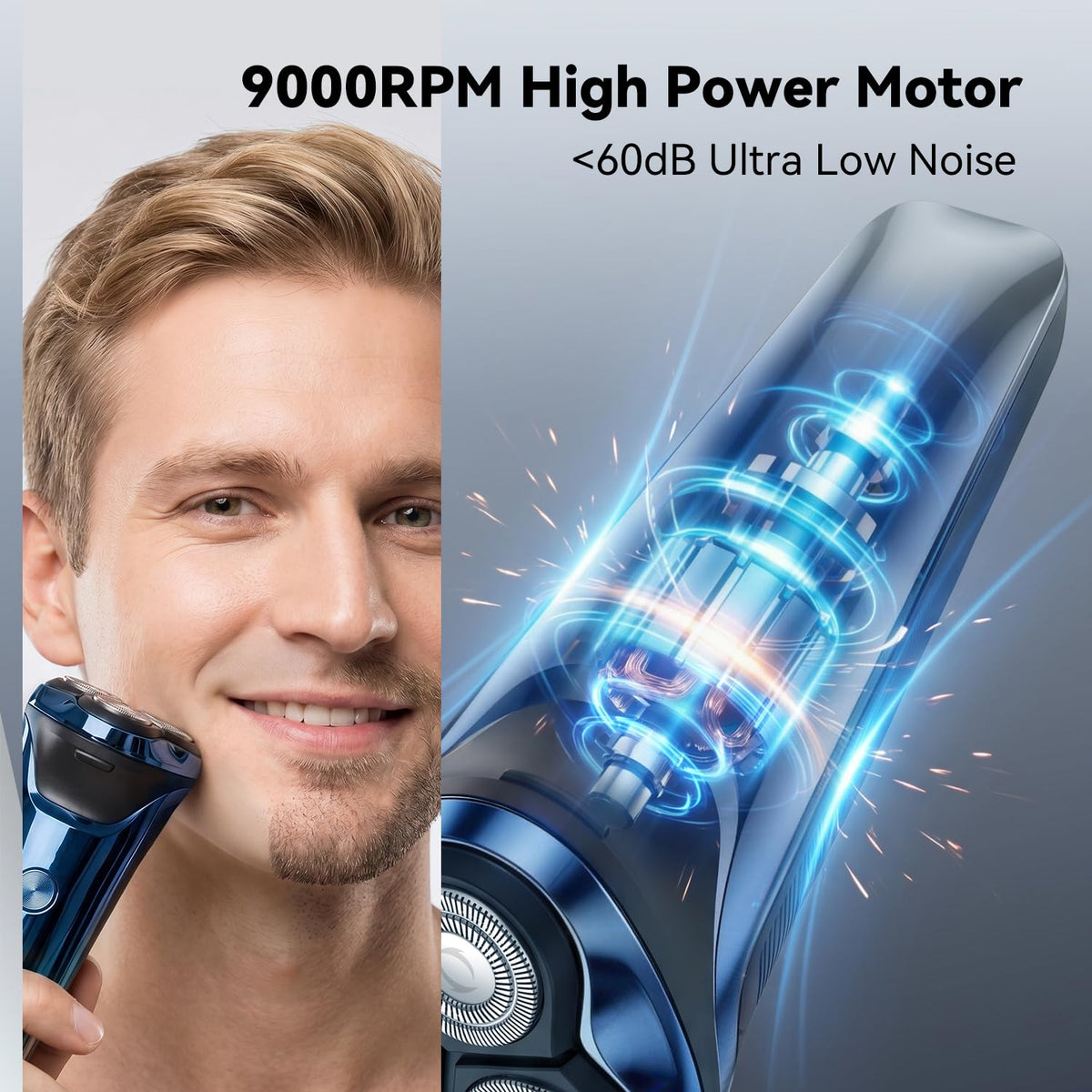 Ordele Electric Razor showing pop-up trimmer feature