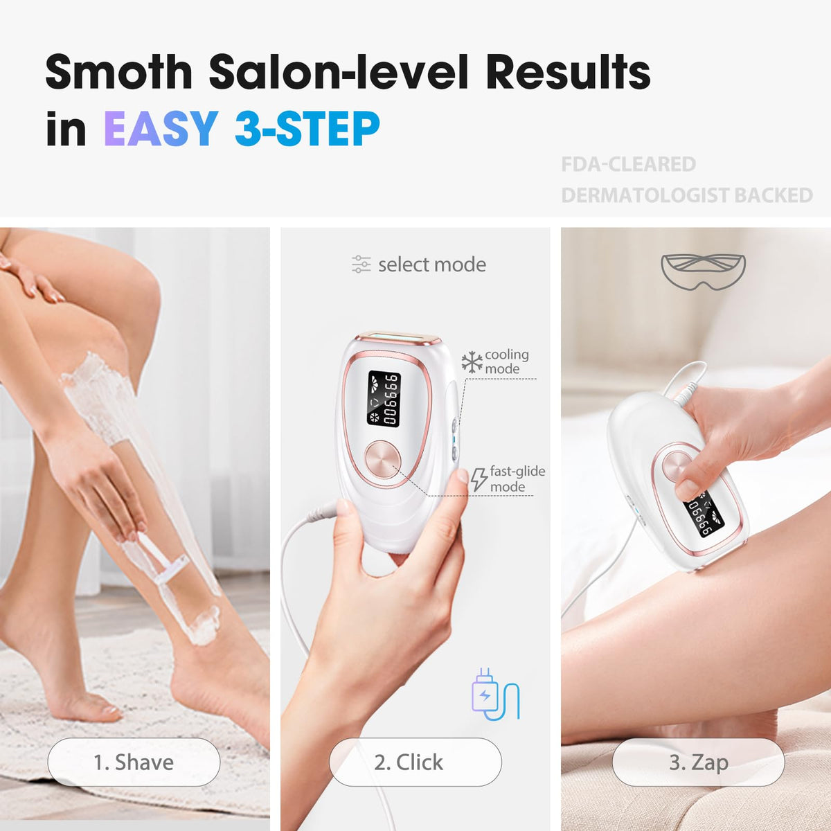 Oreeth IPL Laser Hair Removal Device close-up of control panel
