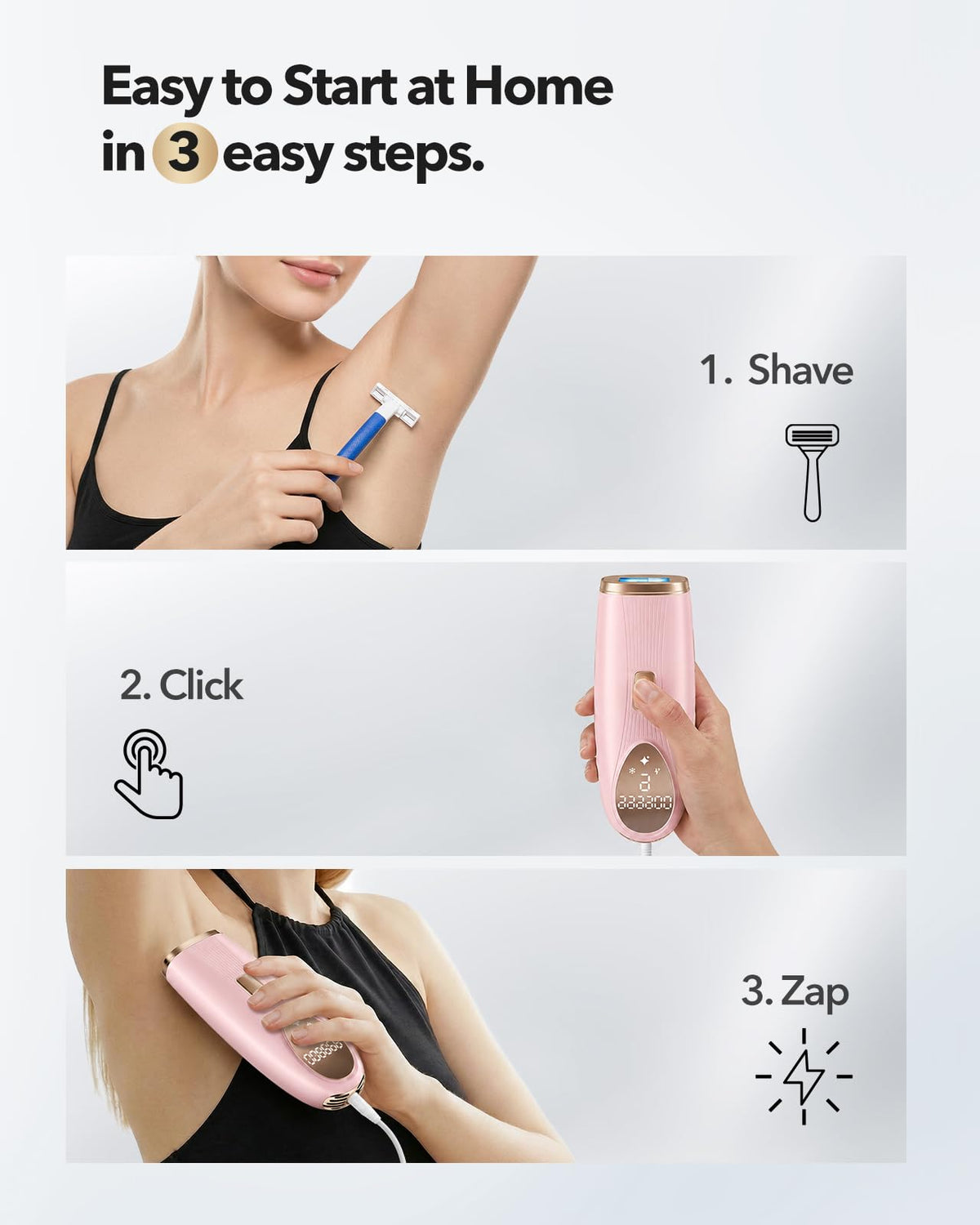 Oreeth IPL Laser Hair Removal Device side view