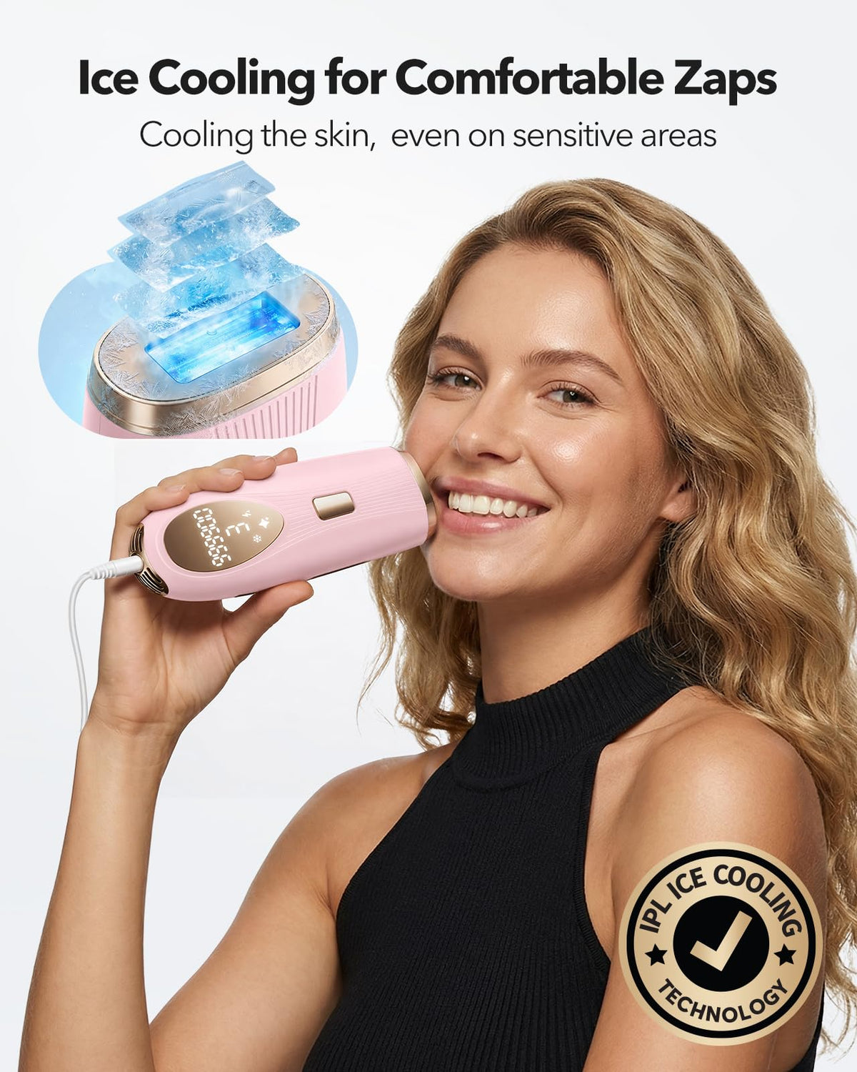 Oreeth IPL Laser Hair Removal Device with ice cooling feature
