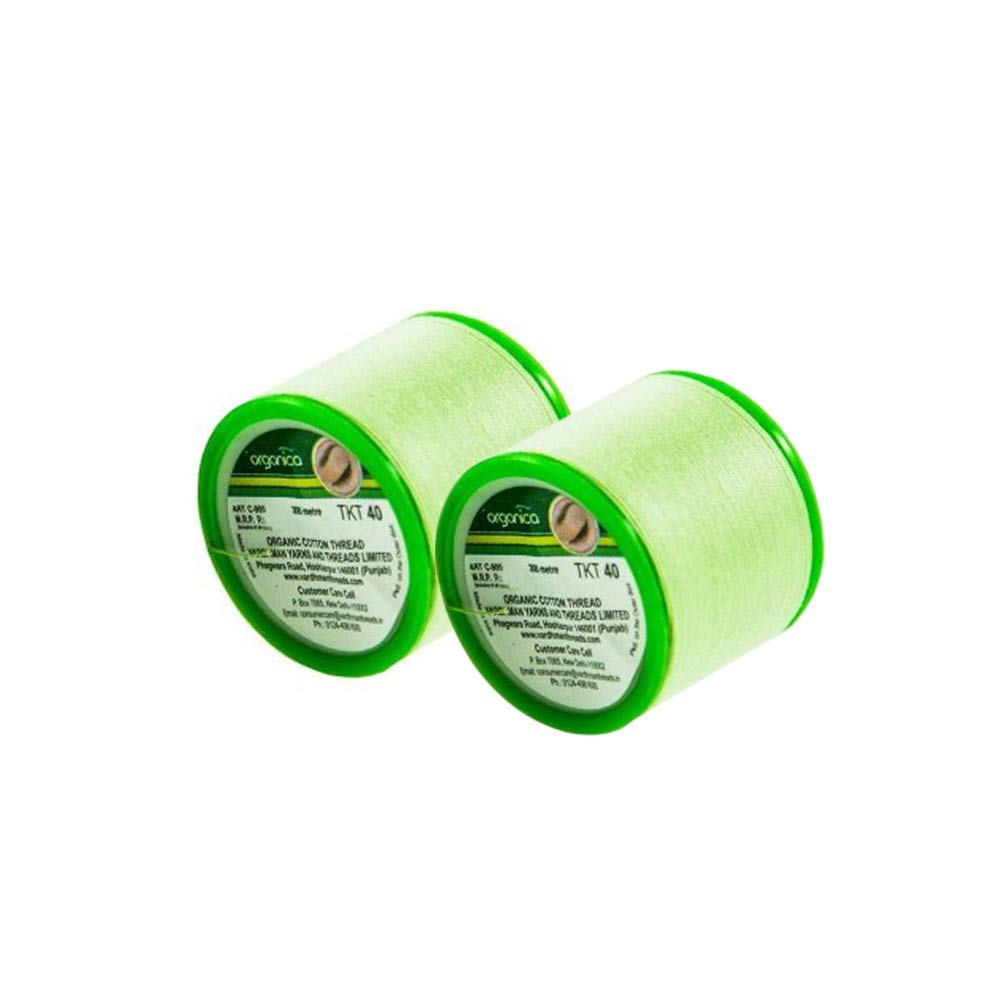 ORGANICA Organic Cotton Eyebrow Threading Thread green spool front view