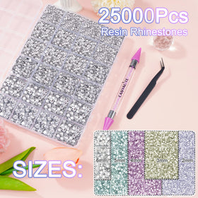 Organised box of CANVALITE rhinestones with 24 grids