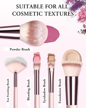 Organiser case of BESTOPE PRO Makeup Brush Set with LED mirror
