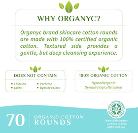 Organyc Organic Cotton Rounds biodegradable packaging side view
