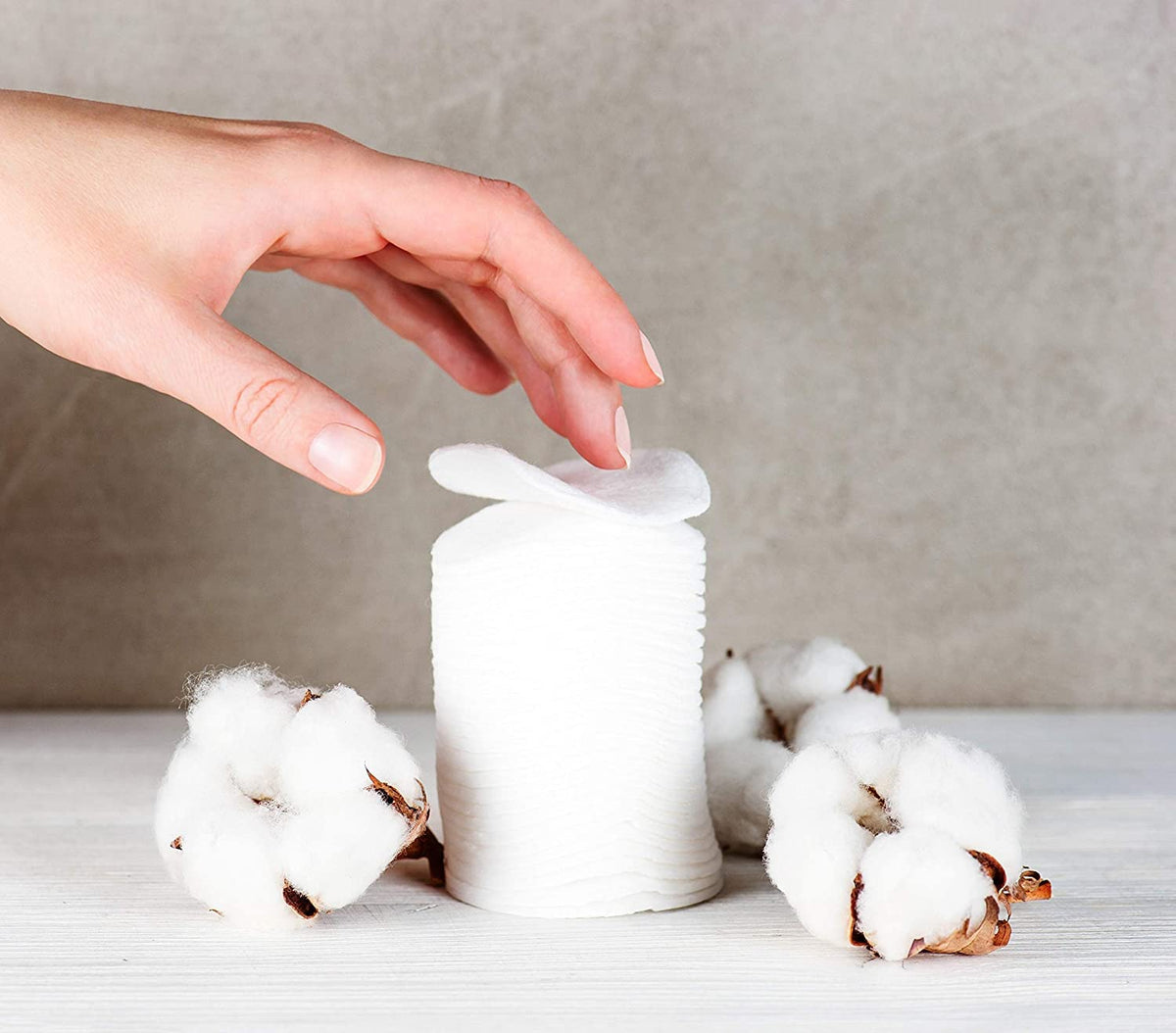 Organyc Organic Cotton Rounds stacked neatly
