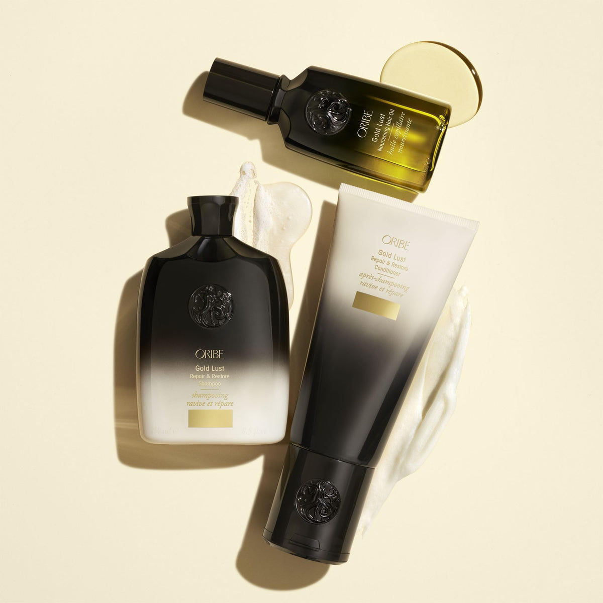 ORIBE Gold Lust Shampoo with ingredients list